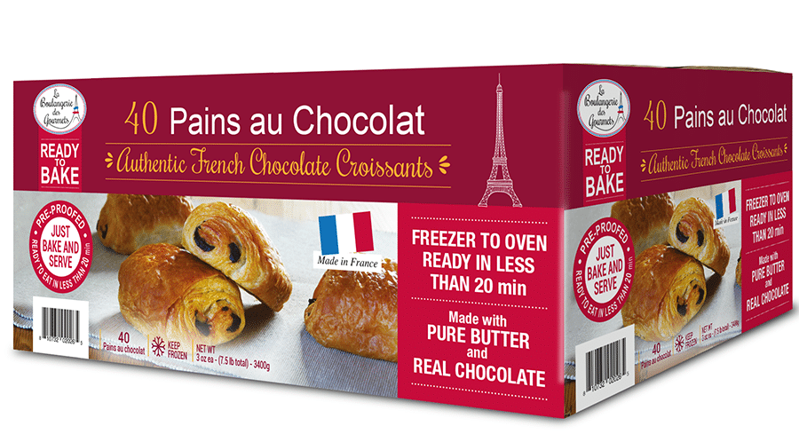 Pain au chocolat 16% beurre 75 G - Réseau Krill