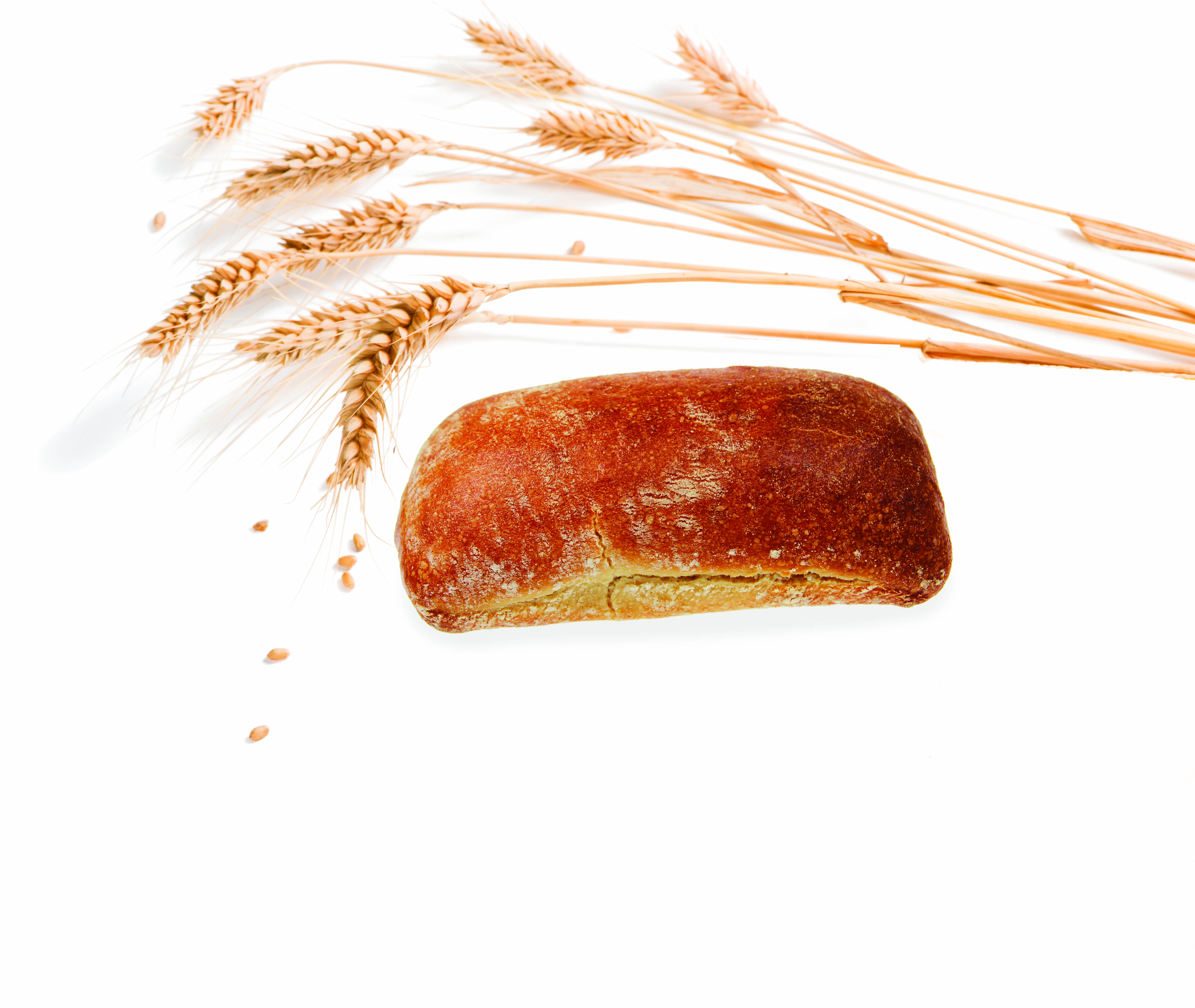 Loaves of french baguette bread tied together with paper and str